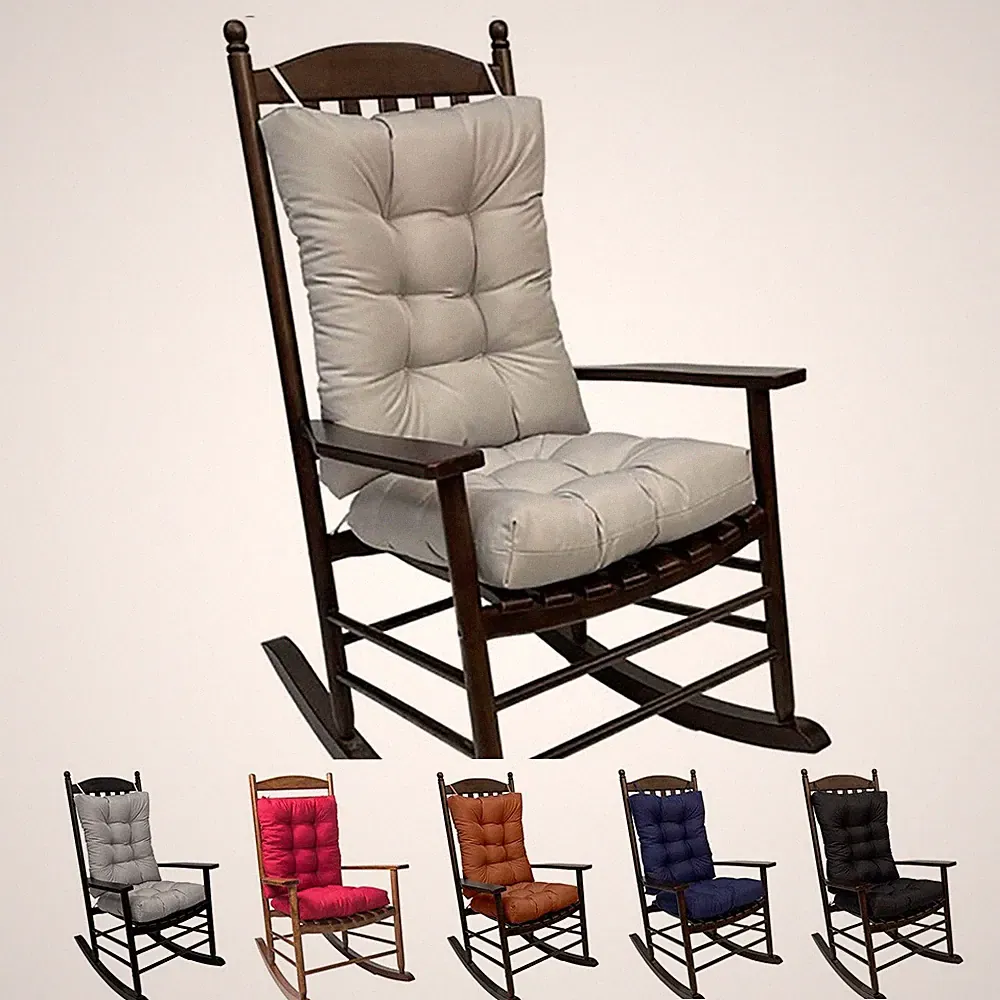 2 Pack Rocking Chair Cushion Set Soft Seat & Back Pad for Recliner, Office