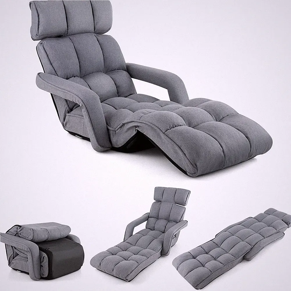 6-Position Adjustable Floor Chair for Adults Foldable Lazy Sofa for Living Room