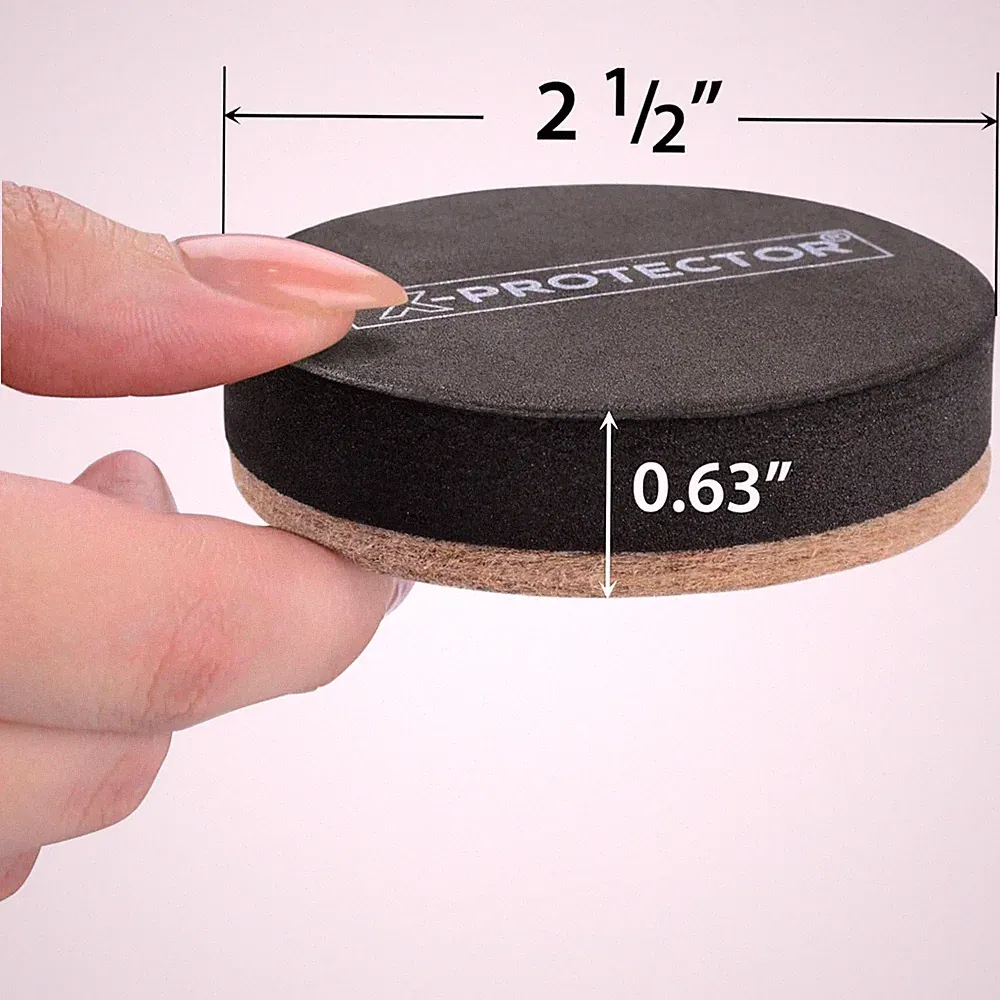 Felt Furniture Gliders for Hard Surfaces - 24 Pcs
