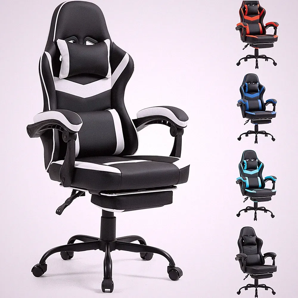 Gaming Chair with Footrest for Adults - Ergonomic Gaming Chairs with Foot Res...