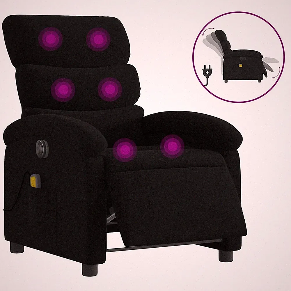 Recliner Chair Adjustable Wingback Reclining Chair for Elderly Fabric vidaXL