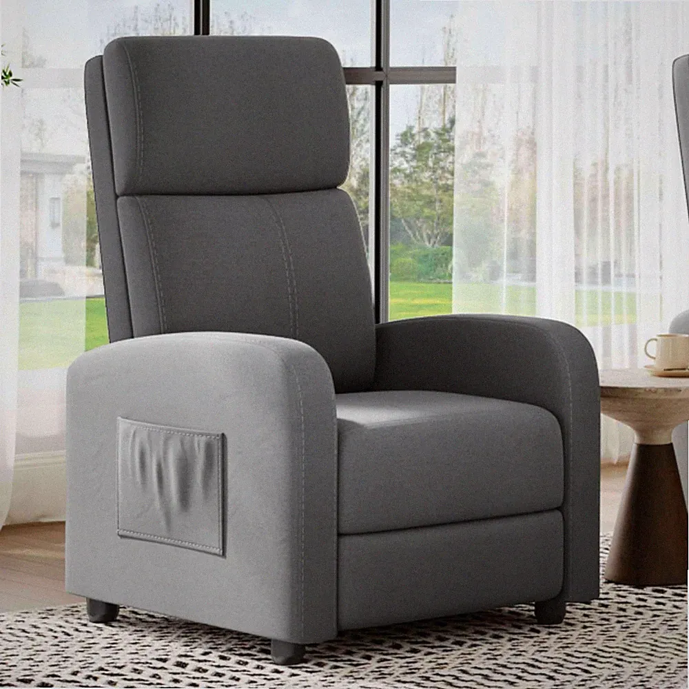 Recliner Chair for Adults, Leather Lazy Recliner Ergonomic Adjustable Single...